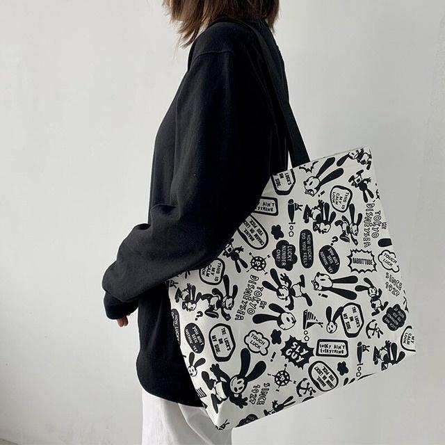 Túi Tote Nữ Giấy Báo Yola Shop Túi Vải Canvas Vải Bố Đeo Vai Cỡ Lớn Đi Học Đi Chơi Du Lịch TUIV.002