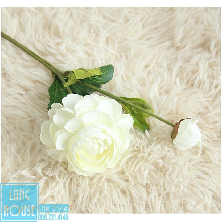 Hoa Giả Hoa Lụa - HOA MẪU ĐƠN VẠN ĐIỆP Loại 1 - 1 Cành 1 Bông lớn