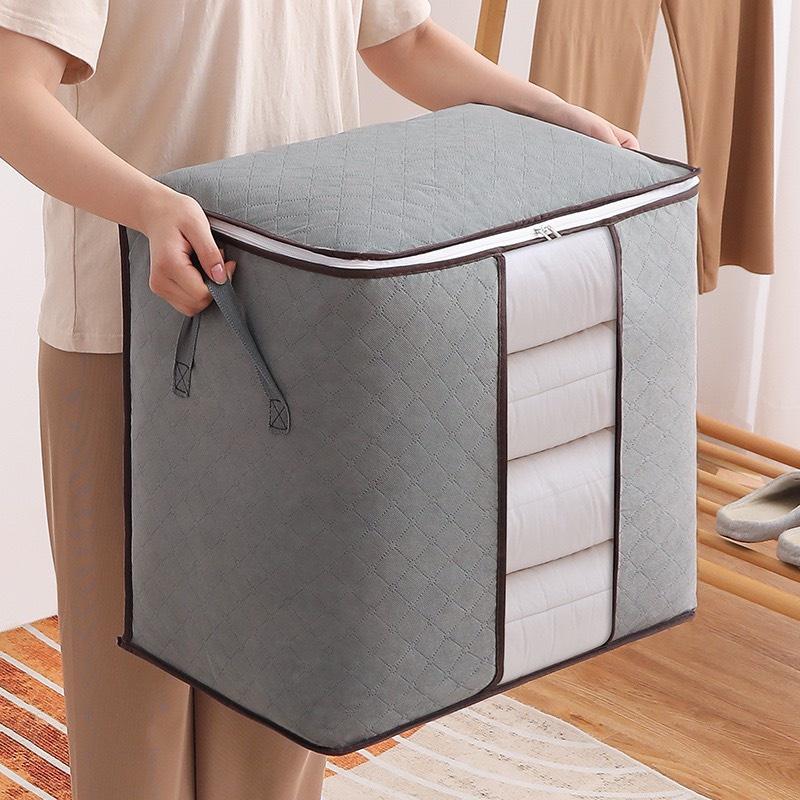 Túi vải đựng quần áo, chăn màn cỡ lớn vải không dệt hút ẩm dày dặn chắc chắn