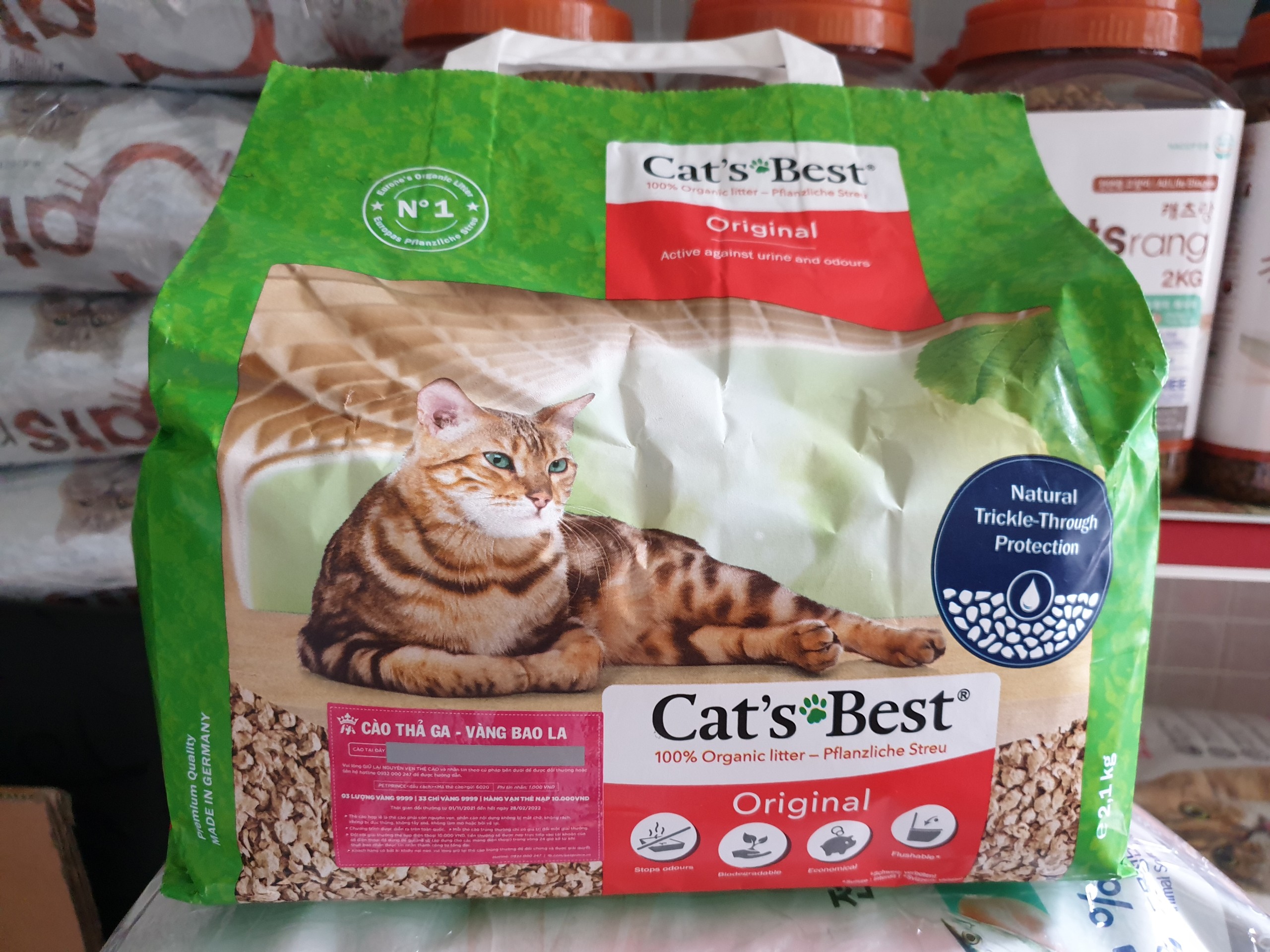 CÁT VỆ SINH HỮU CƠ CHO MÈO VÓN CỤC KHỬ MÙI VÀ VI TRÙNG CAT’S BEST ORIGINAL