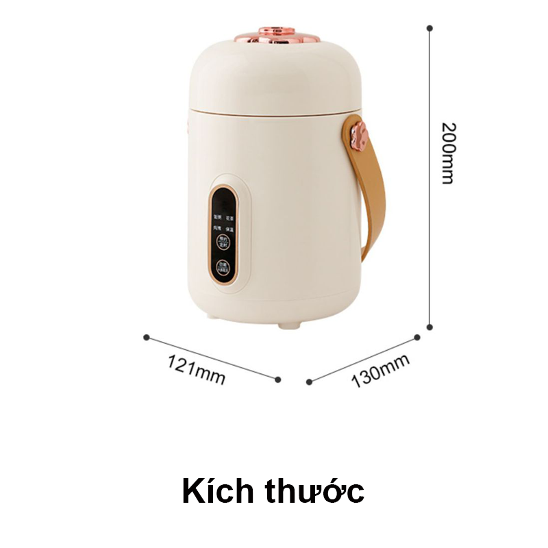 Ấm điện đa năng thông minh dung tích 0.9 lít công suất 500W dễ dàng chưng yến nấu cháo mang đi tiện lợi AD03