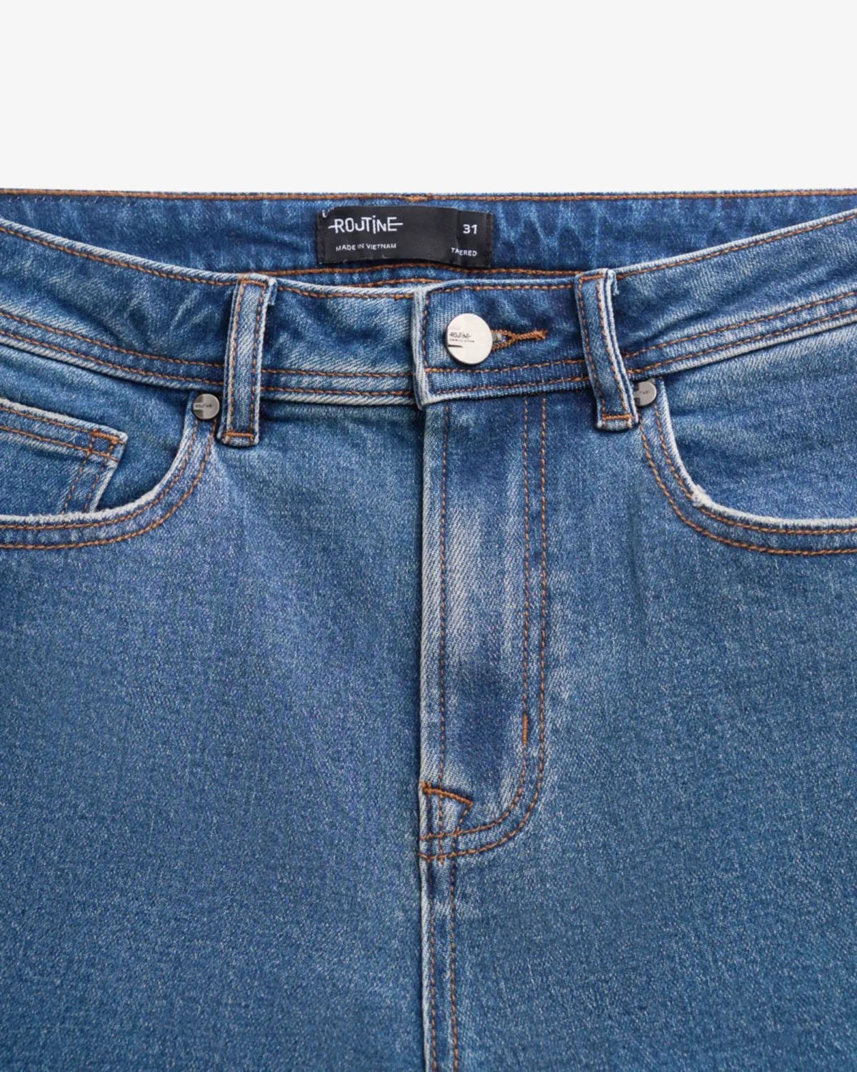 Quần denim nam nhãn point. Tapered - ROUTINE 10F25DPA003