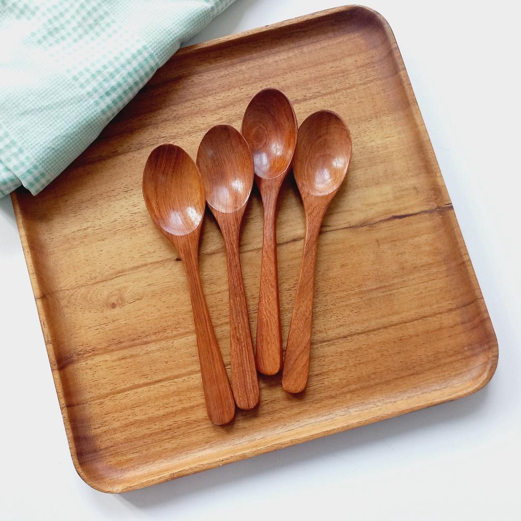 Muỗng,Thìa Gỗ Trắc Cỡ 18 cm Ăn Cơm, Soup, Chè, Chụp Ảnh Trang Trí