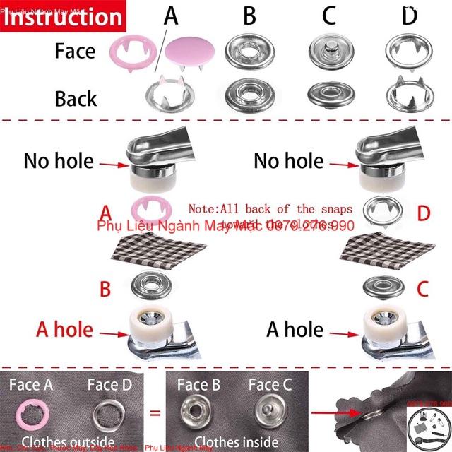 Kìm bấm cúc vành sắt 9.5mm