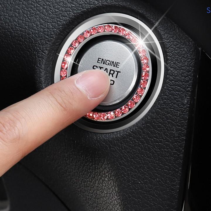 Vòng Đính Đá Trang Trí Nút Khởi Động Start Stop Ổ Khóa Xe Ô Tô - VOL