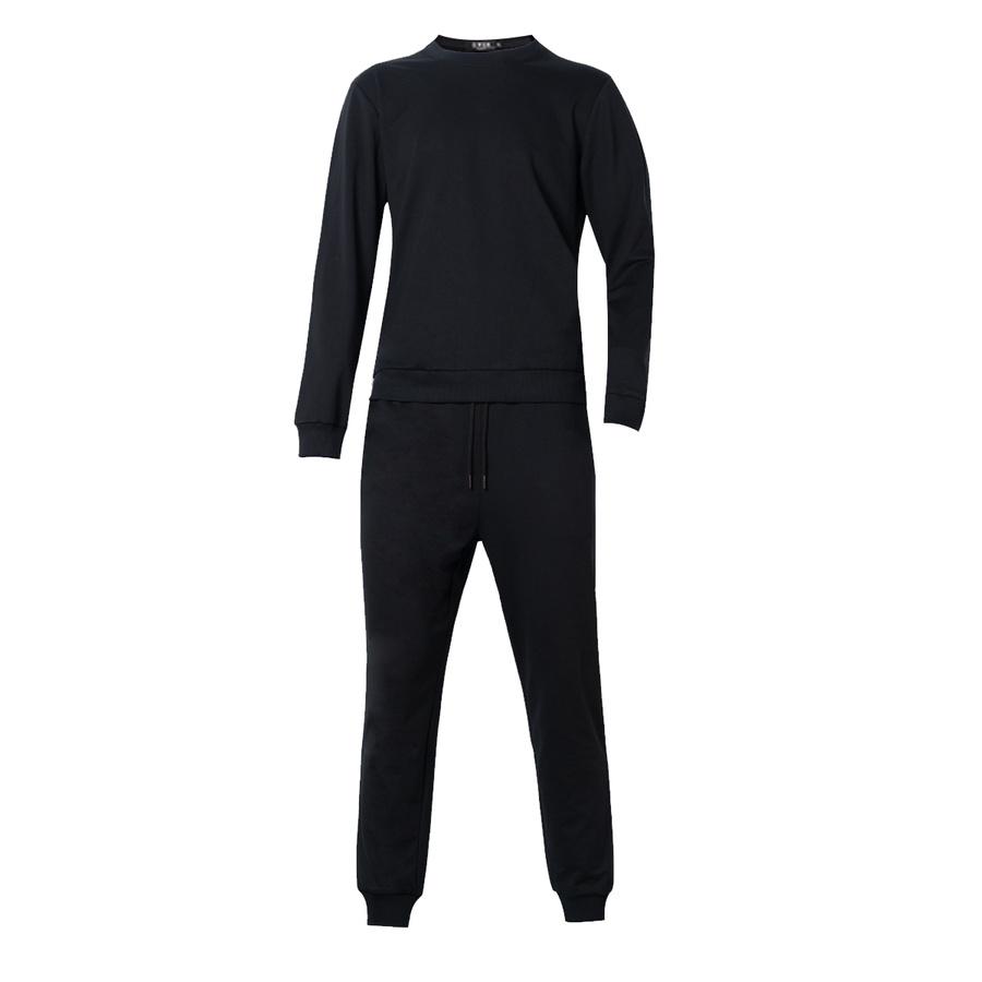 Bộ nỉ nam OWEN màu đen, bộ mặc nhà Thu đông dành cho nam chất liệu cotton cao cấp mã BMN221188