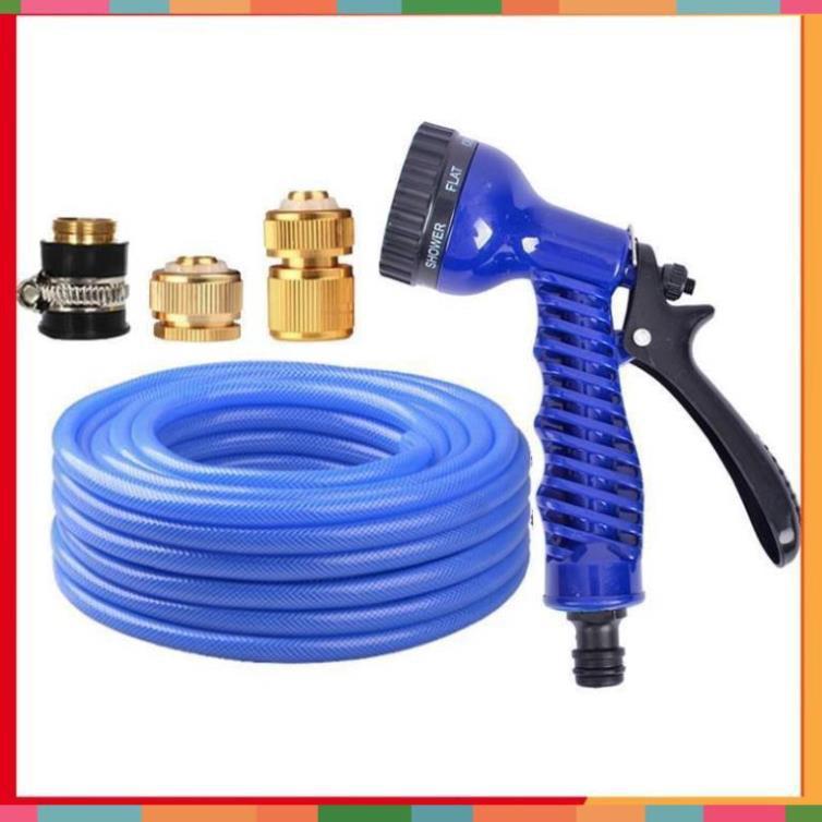 Bộ dây tăng áp 3 lần vòi xịt nước rửa xe, tưới cây loại 15m 206843