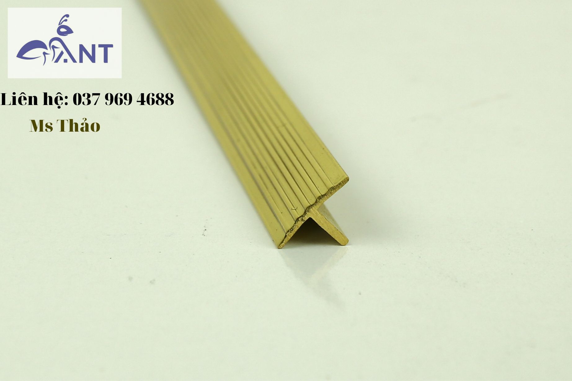 Nẹp đồng t15 gân, nẹp t gân, thanh dài 4m, hỗ trợ cắt theo kích thước
