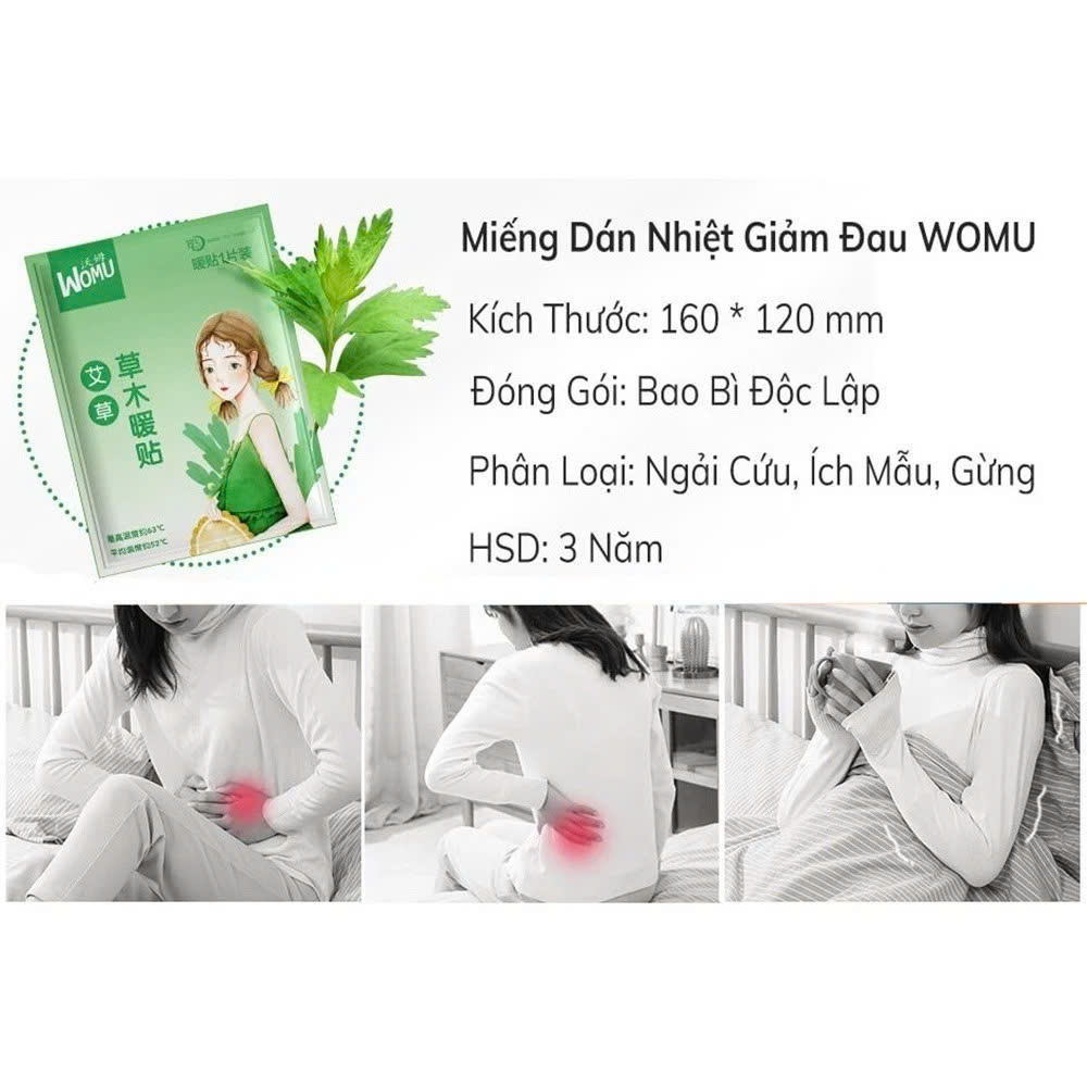 COMBO 3 Miếng Dán Đau Bụng Dán Chườm Ấm Bụng Giữ Nhiệt Cơ Thể 3 Vị Thảo Dược Thiên Nhiên Chườm Nóng Văn Phòng