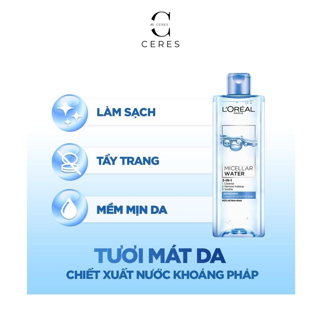 Nước Tẩy Trang Loreal - Tẩy Trang L'oreal Micellar Water 400ml Skincare Dưỡng Da