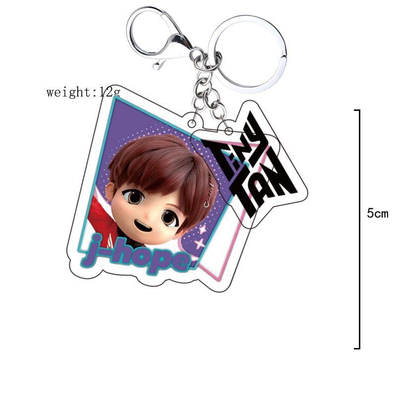 Móc khóa acrylic hình nhóm nhạc BTS- Mẫu 2