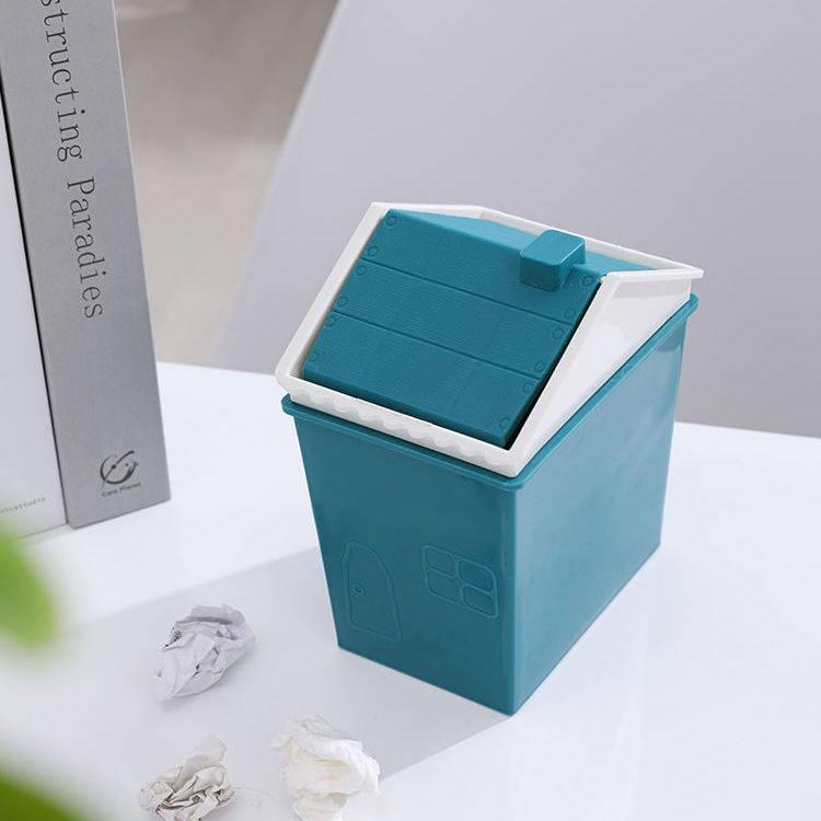 Sáng tạo, Mini Dễ thương, Máy tính để bàn Thùng rác, Nhà nhựa, Bàn ký túc xá, Cận cảnh