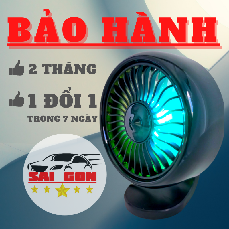 Quạt mini để bàn 3 cấp độ gió, phát 10 màu ánh sáng Led, dây nguồn cắm USB tiện lợi và nhỏ gọn.