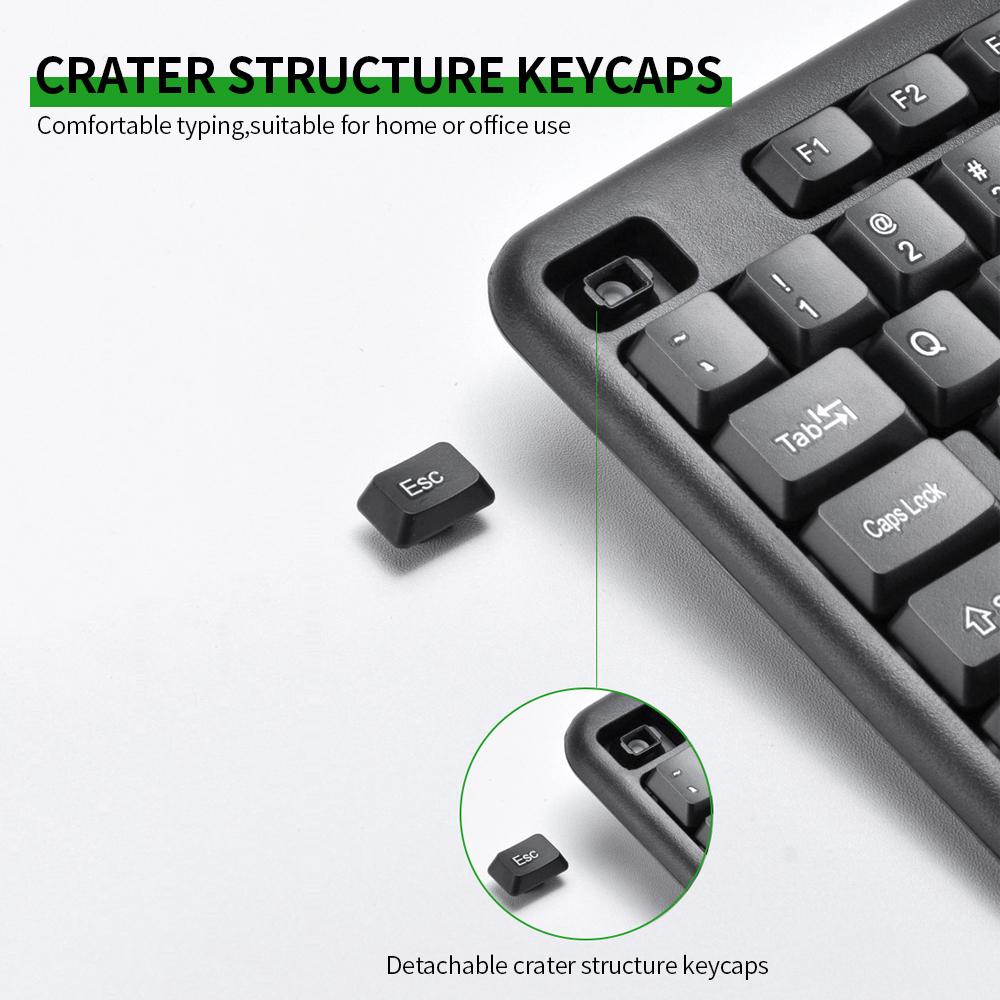 Bàn phím có dây USB 104 sô cô la chơi game văn phòng di động chính dành cho máy tính xách tay / PC KB8236