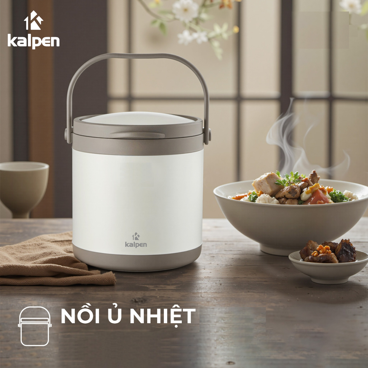 Nồi ủ nhiệt chân không 5L Kalpen E12 chuẩn hàng Đức, bảo hành 2 năm - Hàng chính hãng