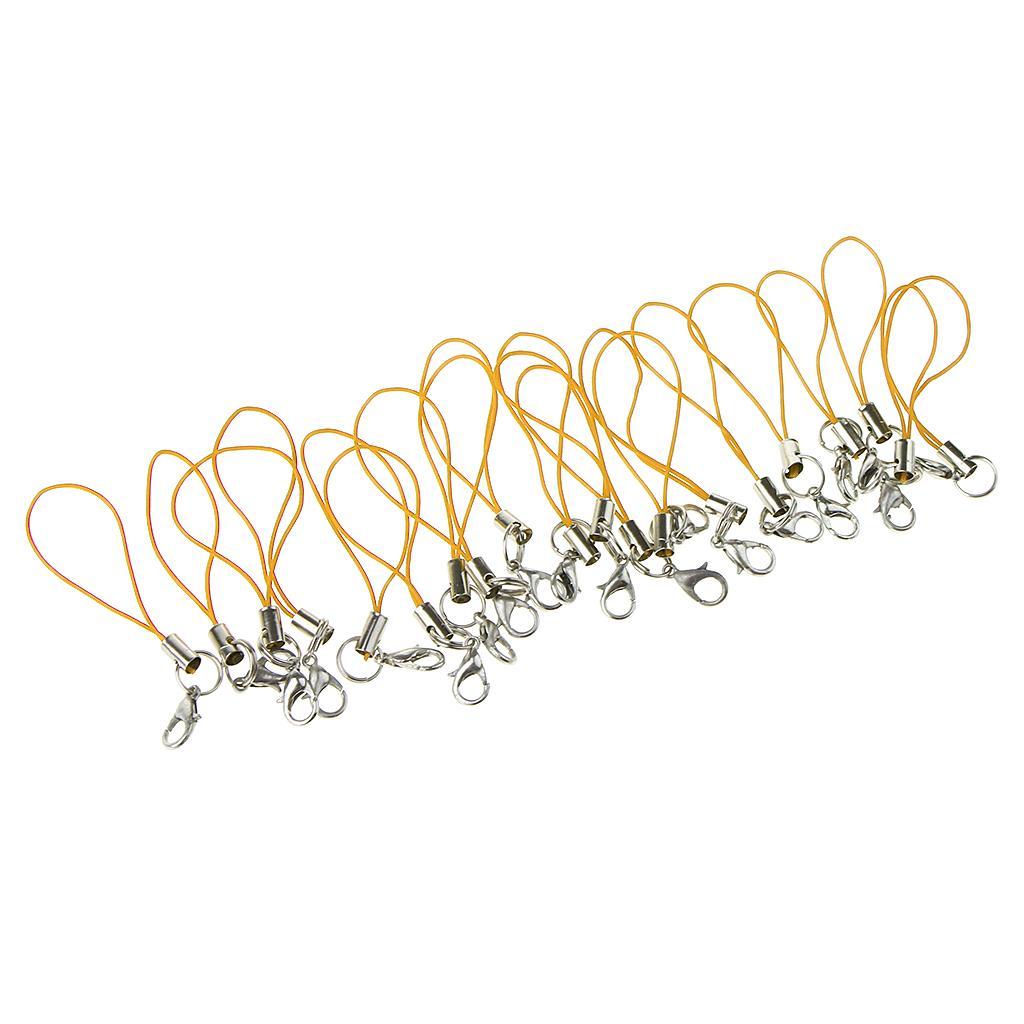 3-5pack 20pcs DIY Mobile Cellphone Keychain Lanyard Charms DIY Rope Yellow