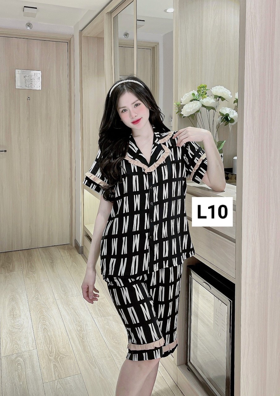 Bộ lửng lụa thiết kế 40-60kg, bộ nữ pijama mặc nhà L10