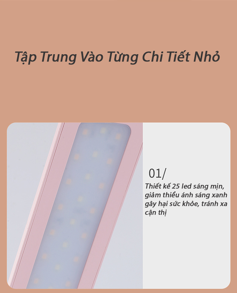 Đèn LED Để Bàn Học, Bàn Trang Điểm Kiểu Dáng Sang Trọng, Bảo Vệ Mắt, Chống Cận Thị Khi Đọc Sách, Làm Việc , Cảm Ứng Tích Điện Pin Lithium 18650- Hàng Chính Hãng KUNBE