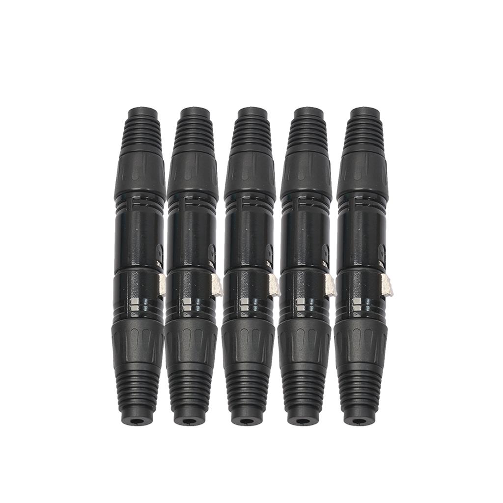 10 Pairs XLR 3Pin Microphone Cable Connector 10 Male + 10 Female Plug Cable Connector Microphone Audio Socket