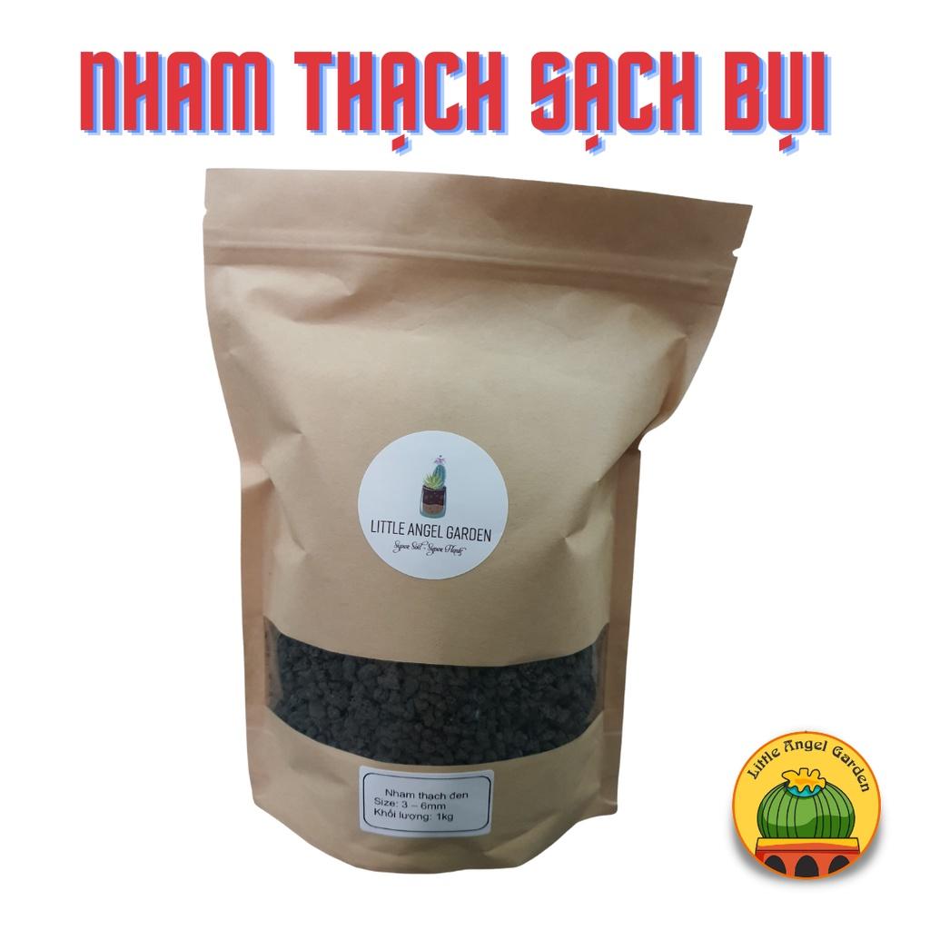 Đá nham thạch đen hoặc đỏ size 3-6mm | Lava đen đỏ | Đá Scoria| đá rải mặt xương rồng sen đá, lithops