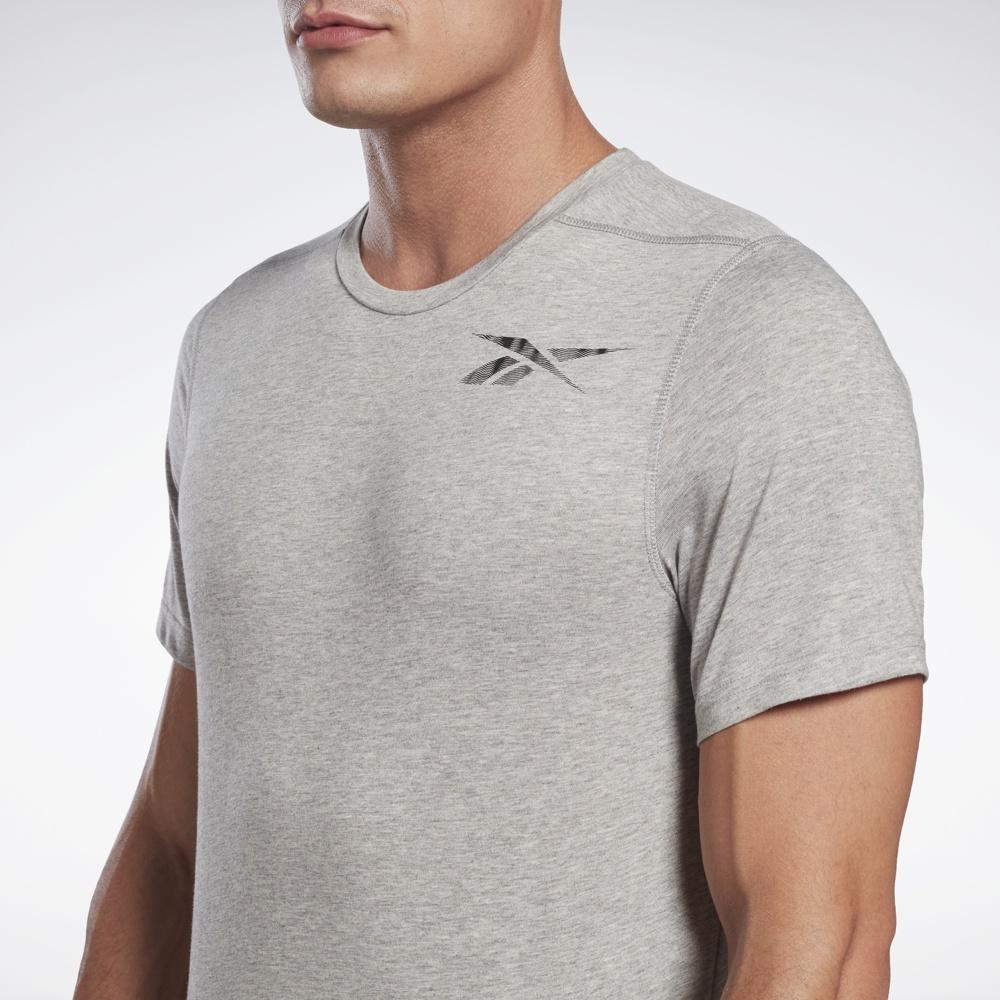 Reebok TRAINING Áo thun Chạy bộ Nam Ts Speedwick Graphic Tee Màu xám H46604