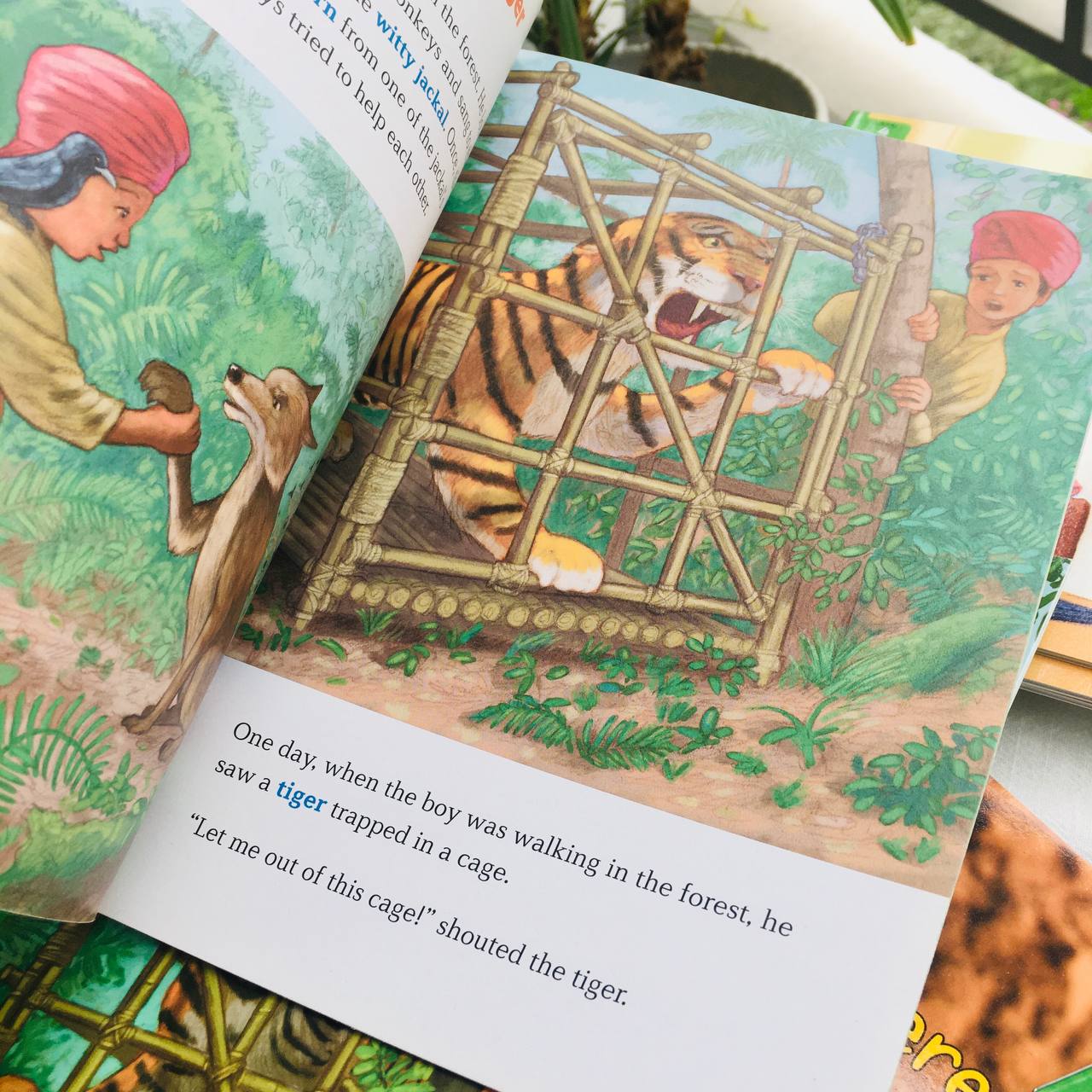 The Tiger, the Boy, and the Jackal - Leveled Reader with Downloadable Audio Free - Sách chuẩn nhập khẩu từ NXB Compass