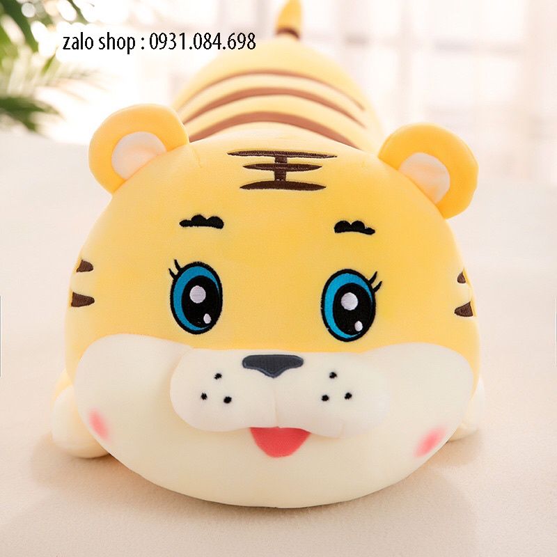 Gấu Bông Hổ Nằm Siêu Đẹp Size 60cm/85cm/1m1 - Gối Ôm con Cọp Nằm