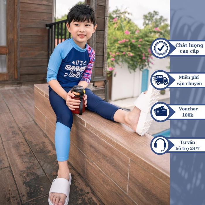 Đồ bơi áo tắm em bé BIKINI PASSPORT KID - Bé trai set dài phối họa tiết - Mix - KD038_XX