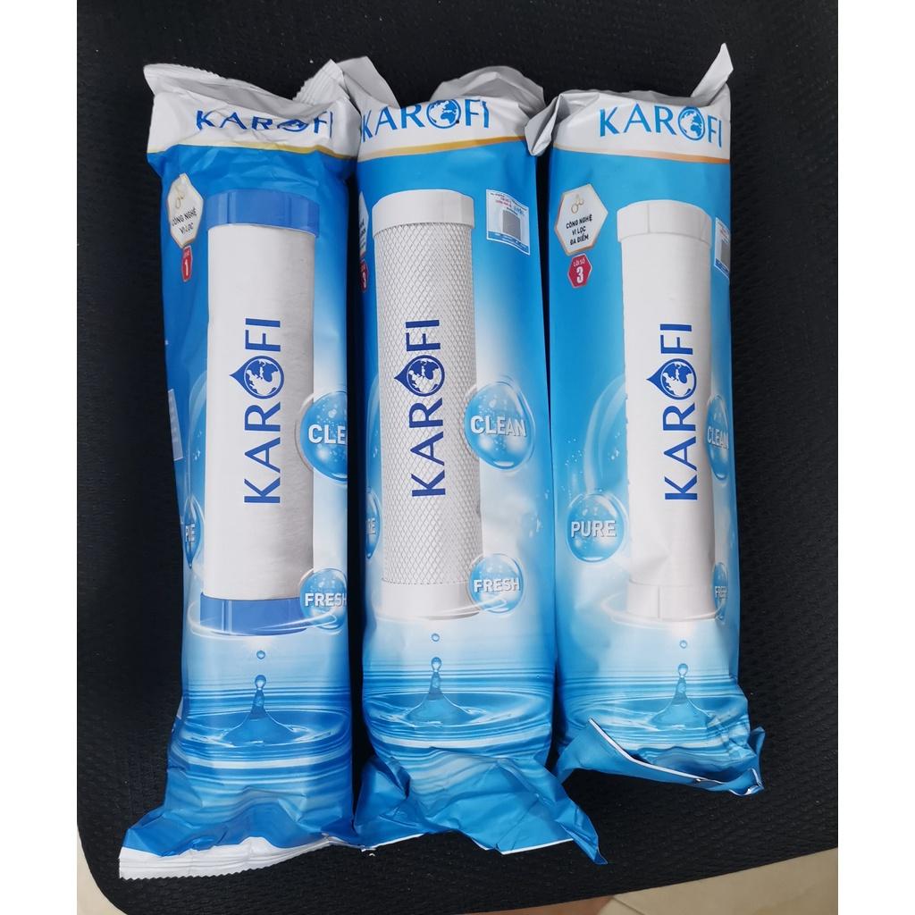 Bộ 3 lõi lọc thô hàng chính hãng Karofi 123 lõi số 2 CTO GAC dùng cho các máy lọc Karofi O-P1310, S-S038, U95, U05....