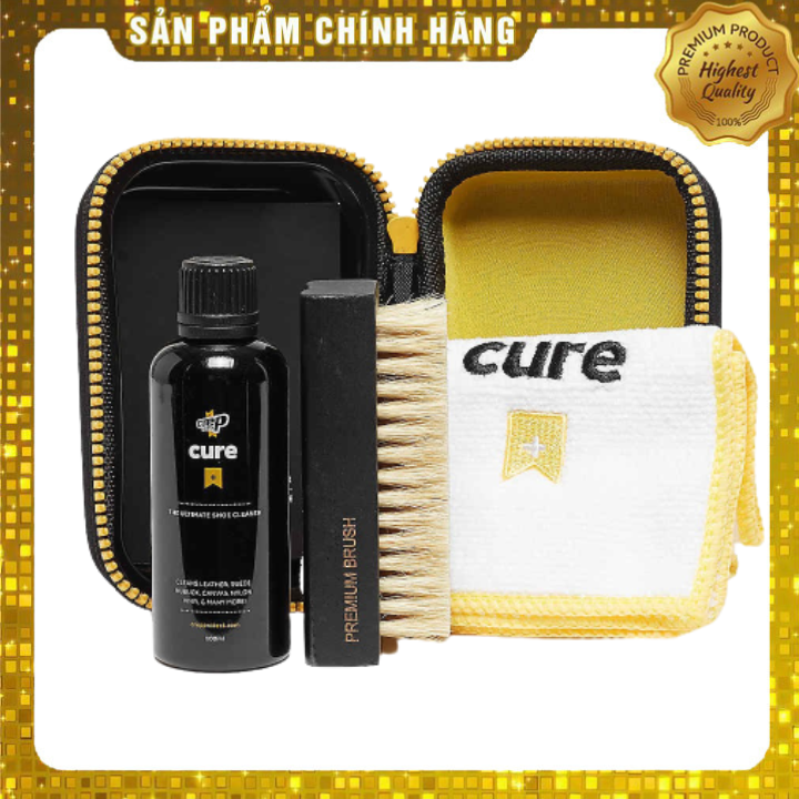 Bộ Vệ Sinh Giày Crep Protect Cure Kit Đủ Dụng Cụ Vệ Sinh Giày (Chai Dung Dịch Vệ Sinh Giày, Bàn Chải, Khăn Lau, Khay, Hộp)