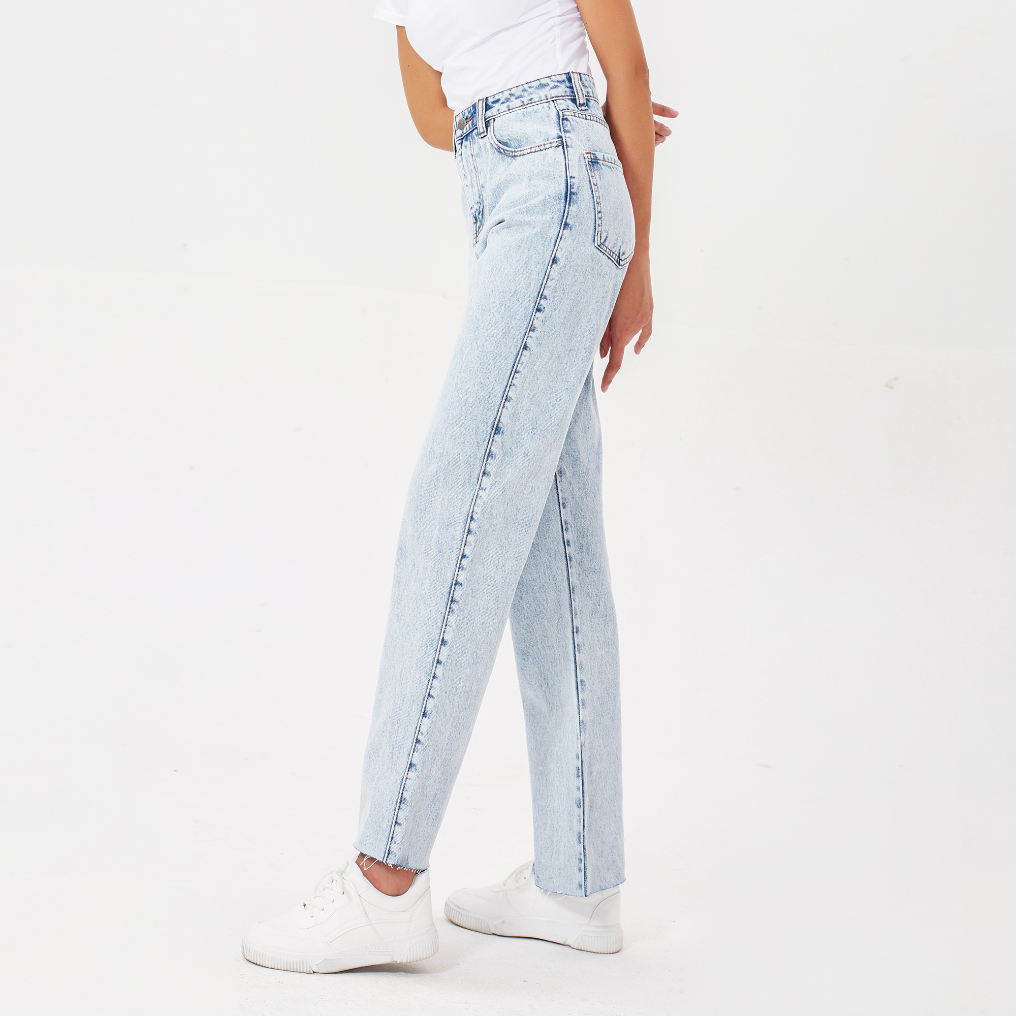 Quần Jean Nữ Ống Rộng Lưng Cao Aaa Jeans