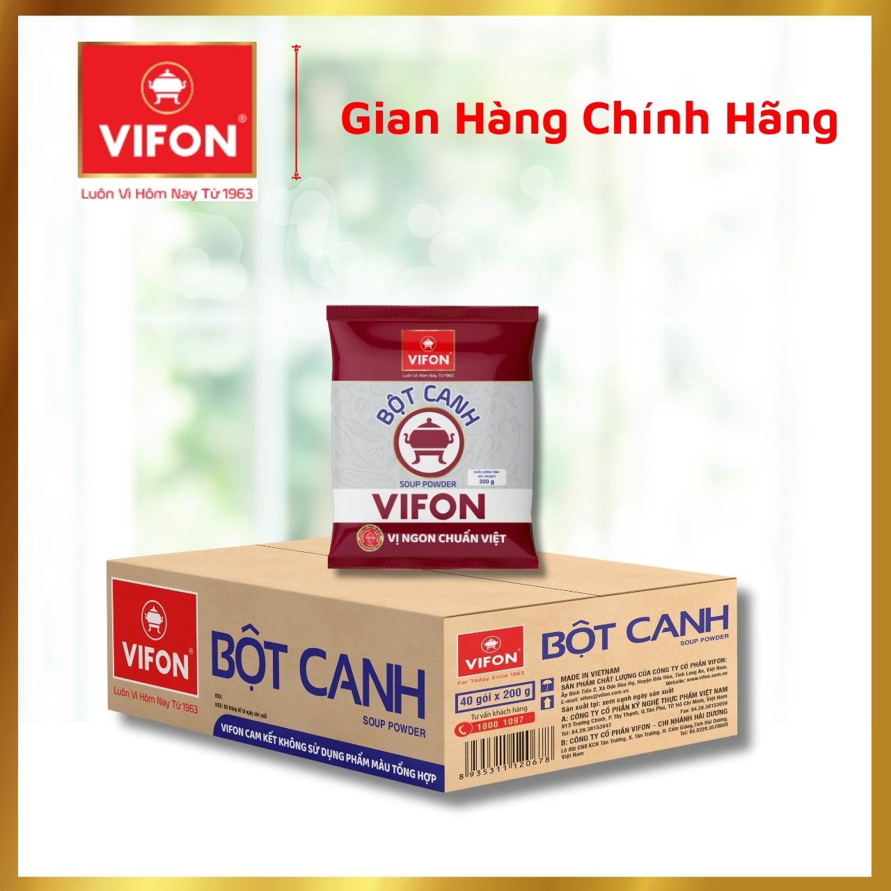 Thùng 40 gói Bột Canh VIFON 200g/gói