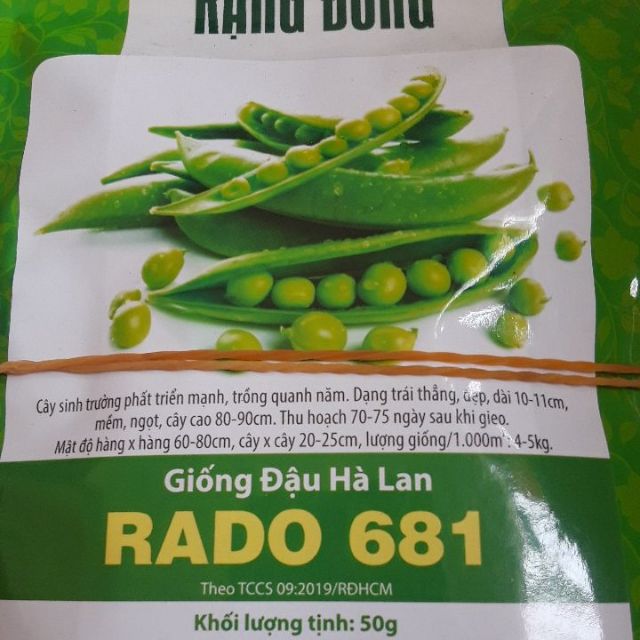 Hạt Giống Đậu Hà Lan 50 Gram Rạng Đông