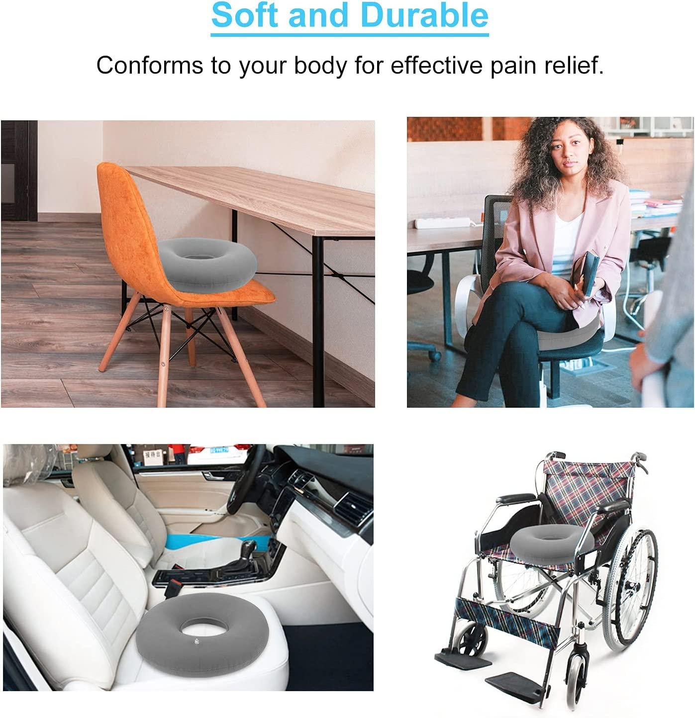 Đệm Trĩ Bơm Hơi Kèm Ghế Chỉnh Hình-Decube Hemorrhoids Vòng Ghế Có Bơm, Donut Kèm Đệm Ghế, 1 Cái