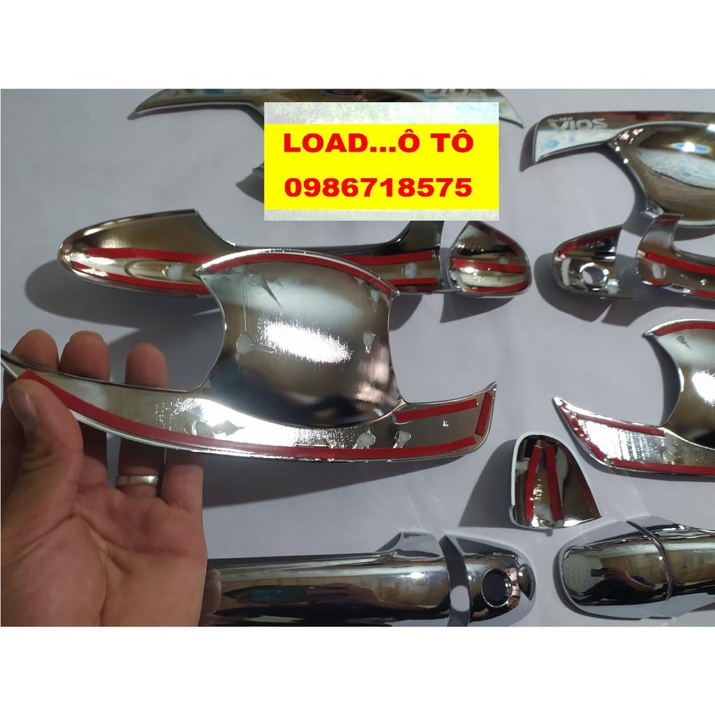 Ốp Tay Hõm Cửa Xe Toyota Vios 2022-2019 Nhựa ABS Mạ Crom Sáng Bóng Cao Cấp