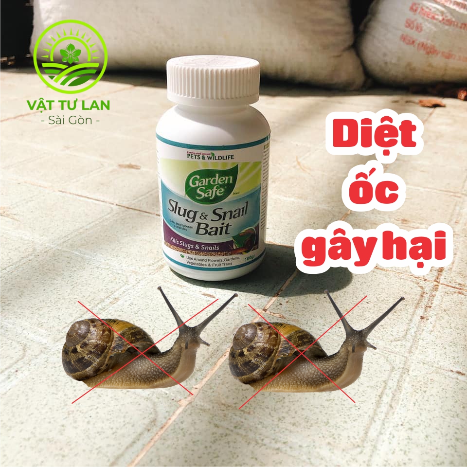 Bả trừ ốc Sên nhớt, bả sên Mỹ Slug & snail Bait Garden safe - 100g