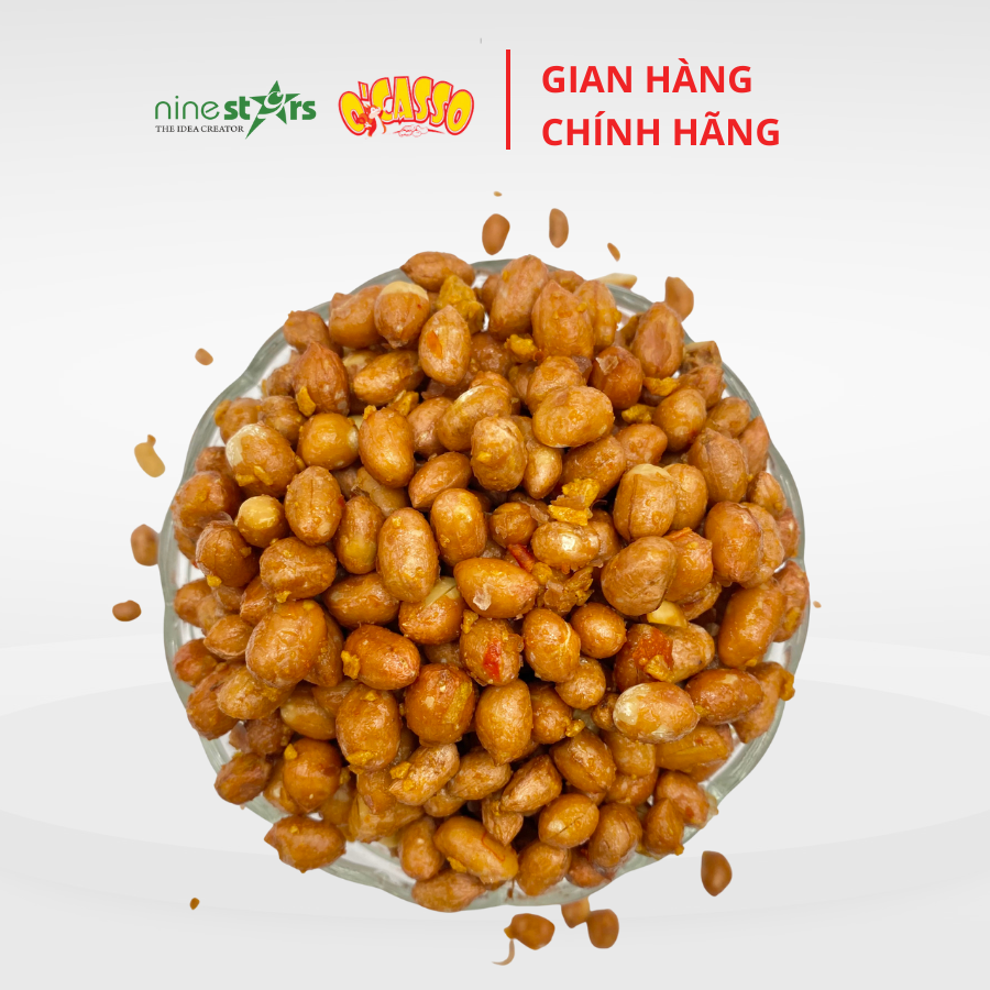 Đậu phộng tỏi ớt O'Casso hộp 500g