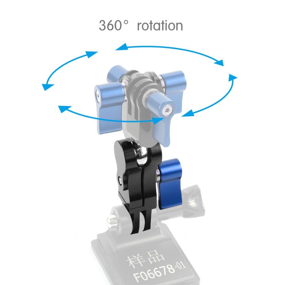 360 độ Xoay Xoay kim loại Máy ảnh mũ bảo hiểm Bộ điều hợp Chân máy cố định cho GoPro cho hành động của DJI OSMO cho máy ảnh hành động của Eken