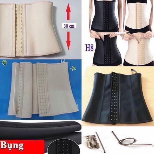 Đai gen nịt bụng latex 9 xương cao su non 29cm