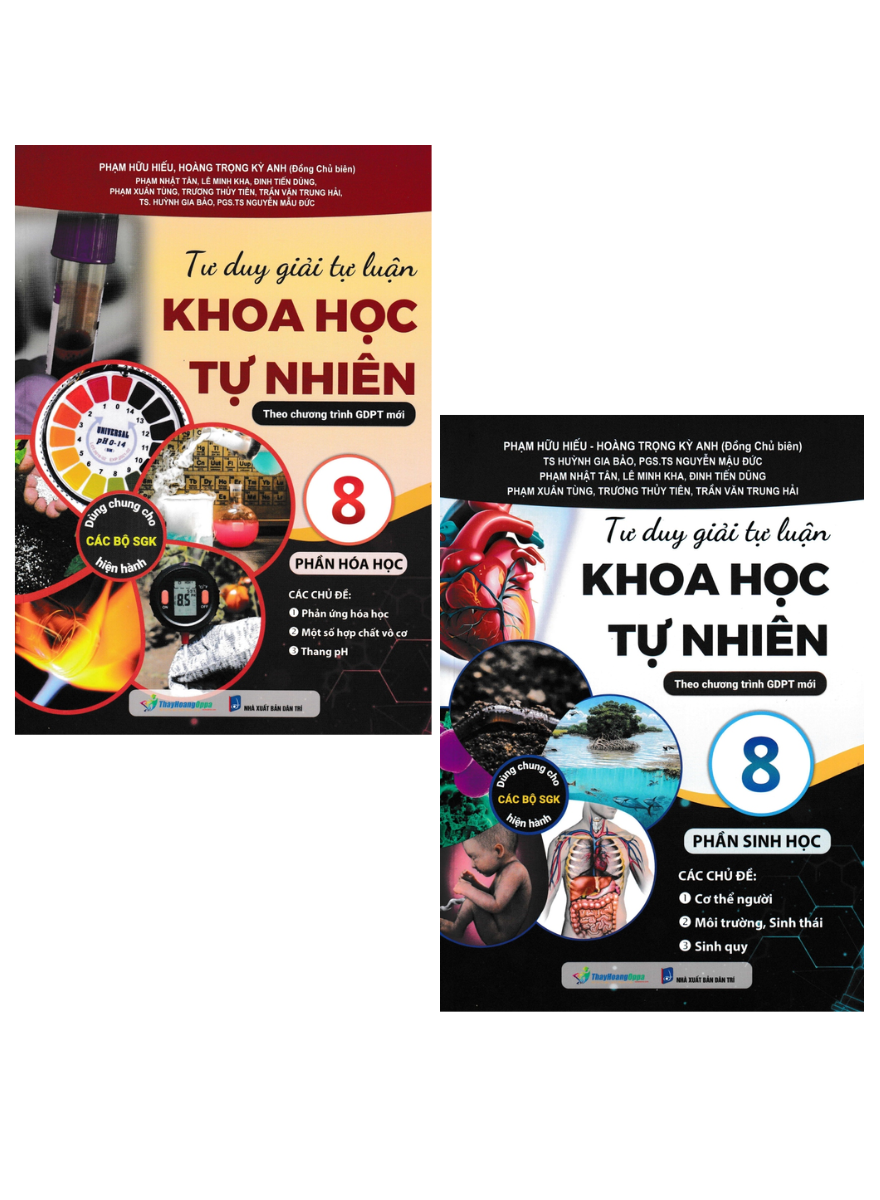 Combo Tư Duy Giải Tự Luận - Khoa Học Tự Nhiên 8: Phần Hóa Học + Sinh Học (Theo Chương Trình GDPT Mới) (Bộ 2 Cuốn) - OP