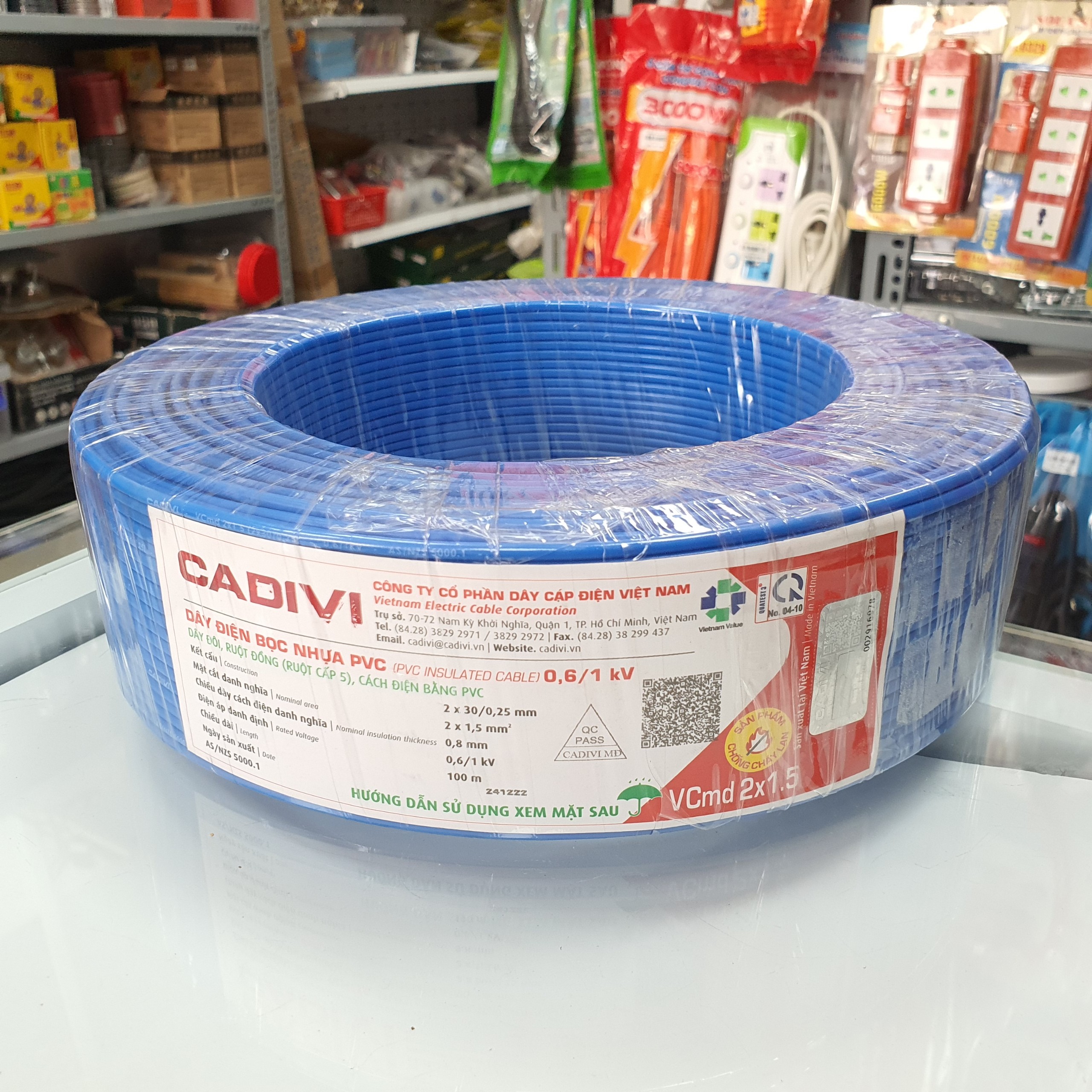 Dây điện Cadivi VCmd 2x.0.5, 2x0.75, 2x1.0, 2x1.5, 2x2.5 Dây đôi mềm