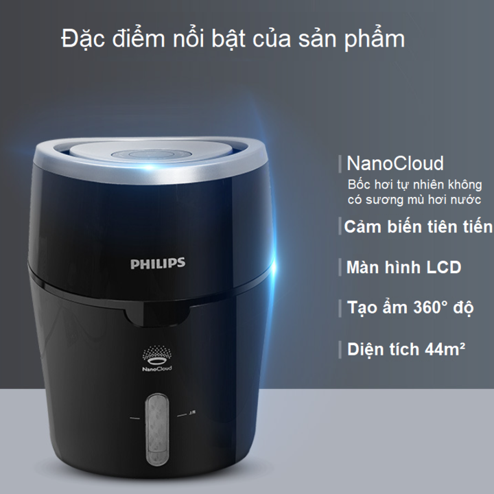 Máy tạo độ ẩm cao cấp thương hiệu Philips HU4813/00 - Màn hình LCD, điều chỉnh thông minh - HÀNG NHẬP KHẨU