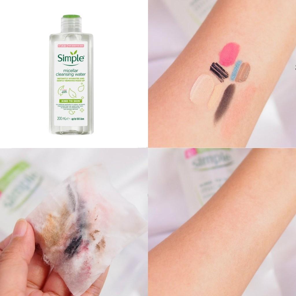 Nước Tẩy Trang Simple Dịu Nhẹ Kind To Skin Micellar Water 200ml