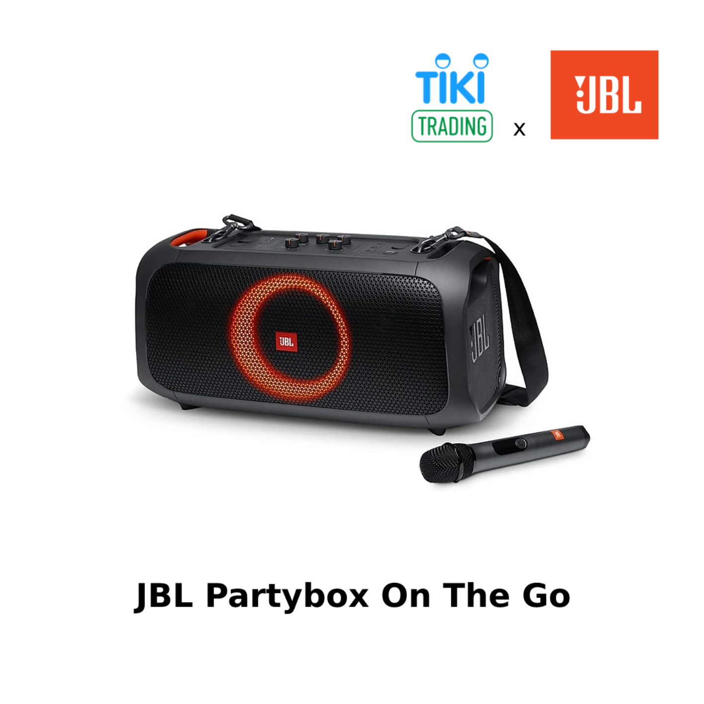 Loa Bluetooth JBL PartyBox On The Go 100W (Tặng kèm 2 Micro không dây) - Hàng Chính Hãng