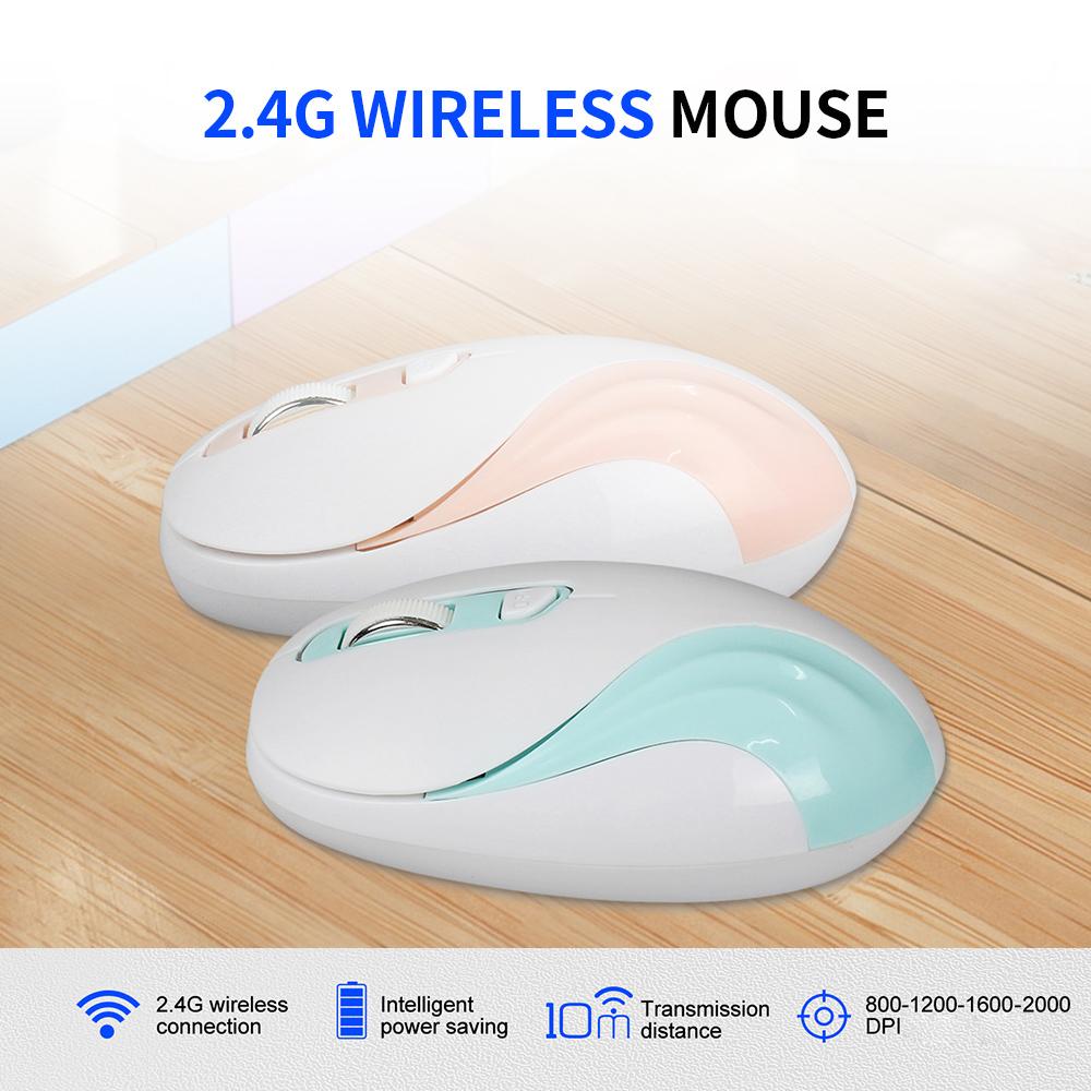 Chuột không dây YWYT G833 2.4GHz Chuột quang 2000DPI công thái học cho máy tính để bàn