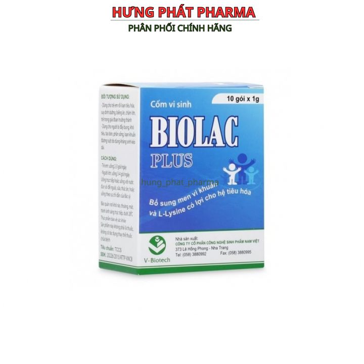 Men vi sinh probiotics biolac plus bổ xung lợi khuẩn – hộp 10 gói