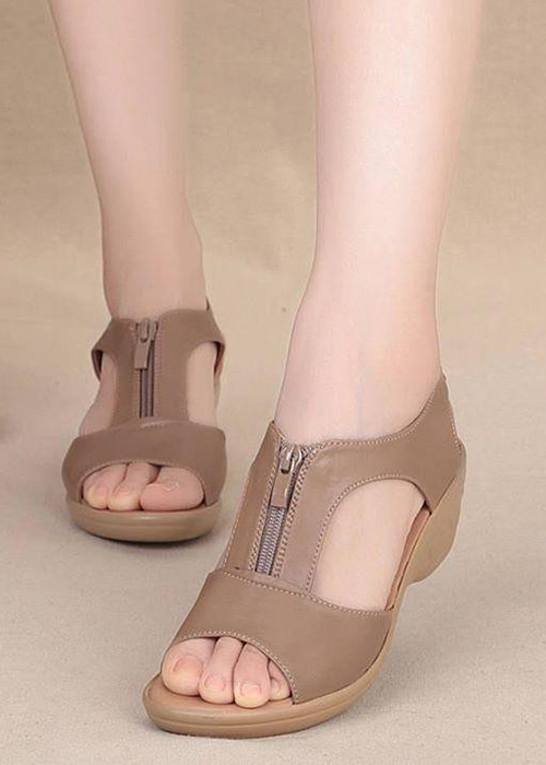 Dép sandals da nữ DK.6 Be