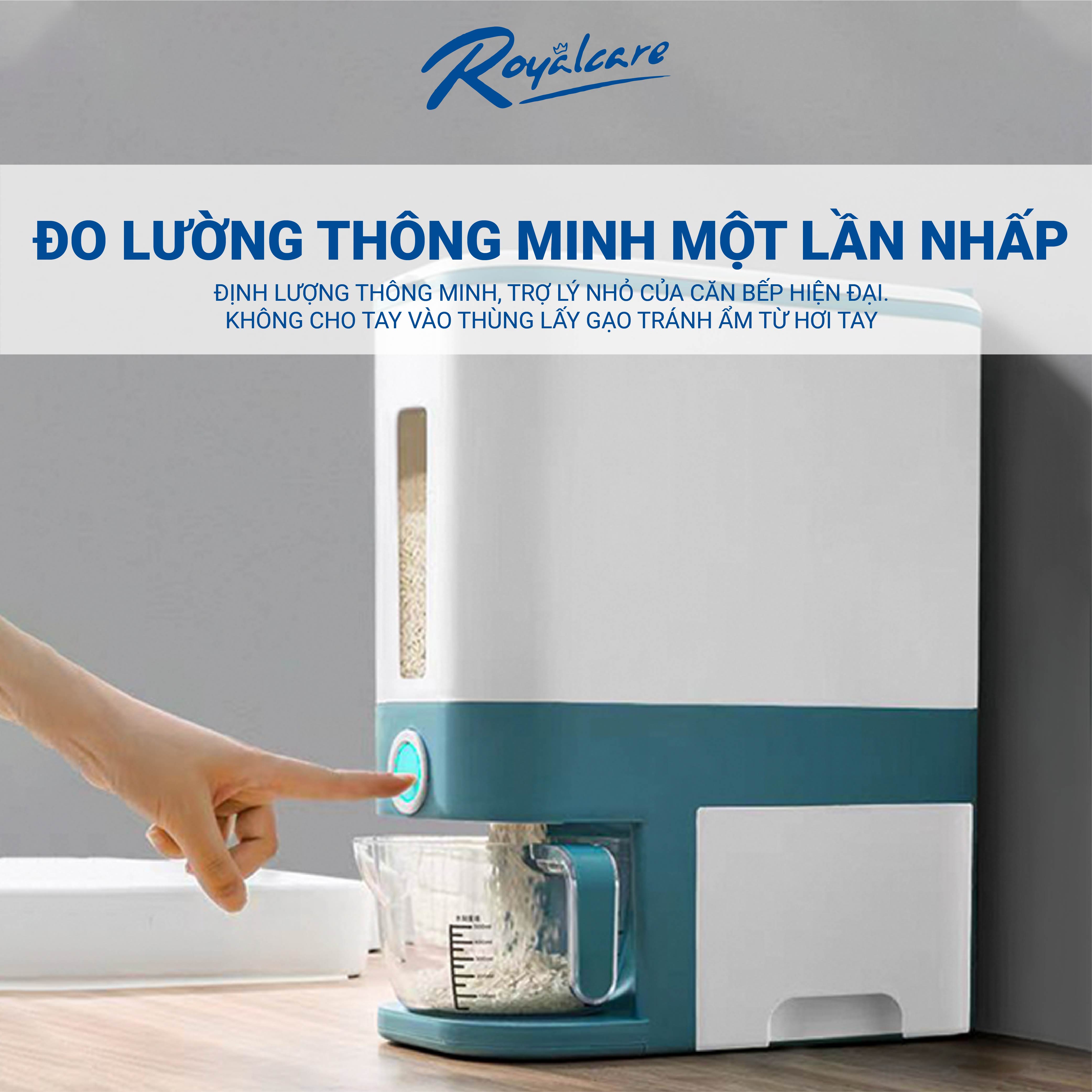 Thùng đựng gạo thông minh Royal Care 6068 - thùng đựng ngũ cốc, chống côn trùng, ẩm mốc