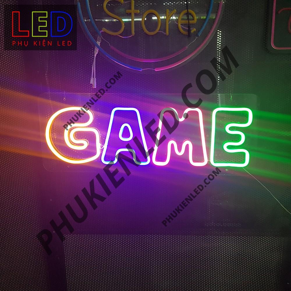 Đèn Led Neon Chữ GAME Nhiều Màu - GAME LED Neon Sign, Đèn Led Neon Game Trang Trí Phòng Game