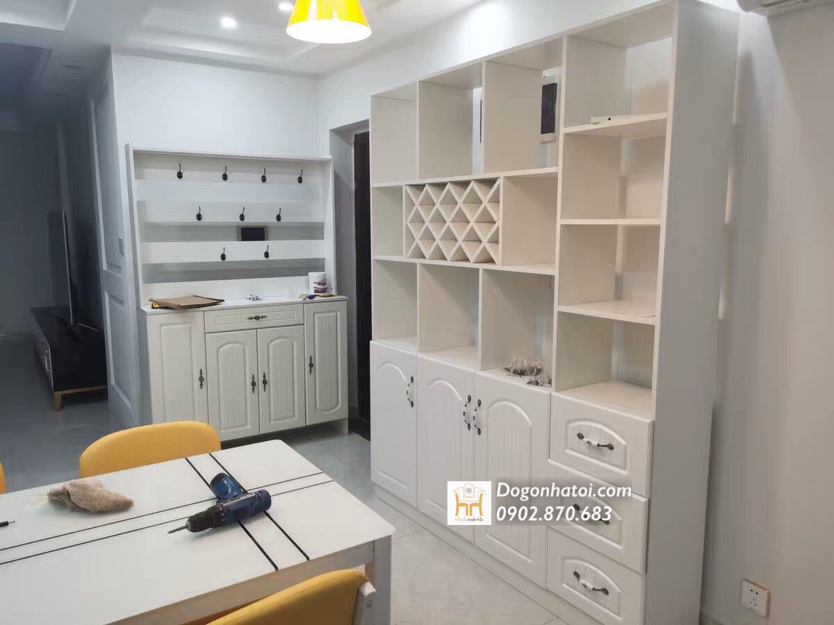 KỆ - TỦ TRƯNG BÀY, TỦ RƯỢU, VÁCH NGĂN PHÒNG KHÁCH TR607 - 2m x 1m6